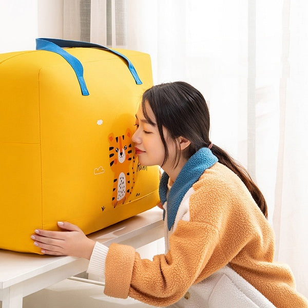 Adorable Baby Dinosaur-Themed Cloth Organizer and Storage Handbag – Portable, Lightweight, and Multi-Functional Nursery Storage Solution for Baby Essentials, Toys, Diapers, and Clothes - Random Color