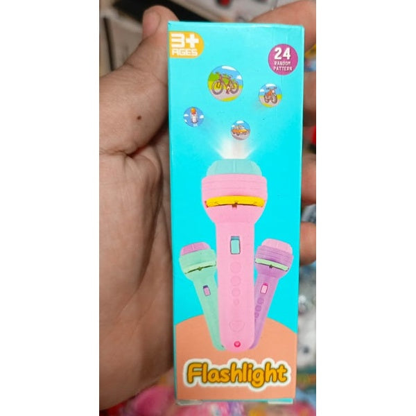 Slide Projector Torch Projection Light,Children's Flashlight Toy Projection Flashlight Early Education Picture Dinosaur Animal Pattern,Bedtime Night Light, - GlowLaa.com