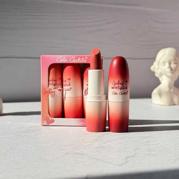 Pack of 3 Color Casting Matte Lipsticks | Vibrant Colors | Smooth Matte Finish | Long-Lasting Beauty