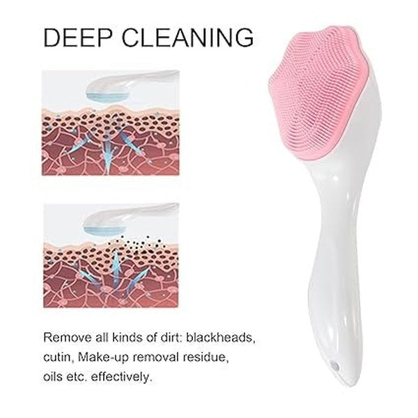 Combo Deal 1 Silicone Face Cleansing Brush + 1 Derma Roller - GlowLaa.com