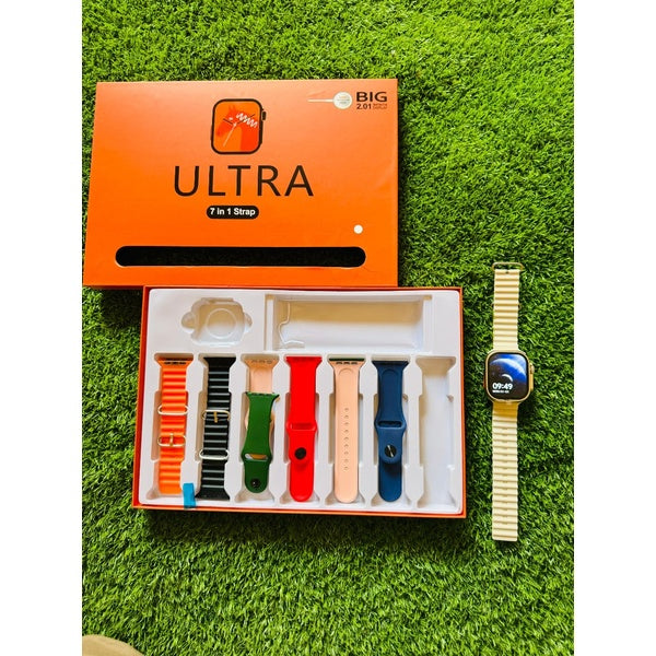 with Out Metal Strip Ultra Smart Watch Ultra 7 in 1 (Random color)