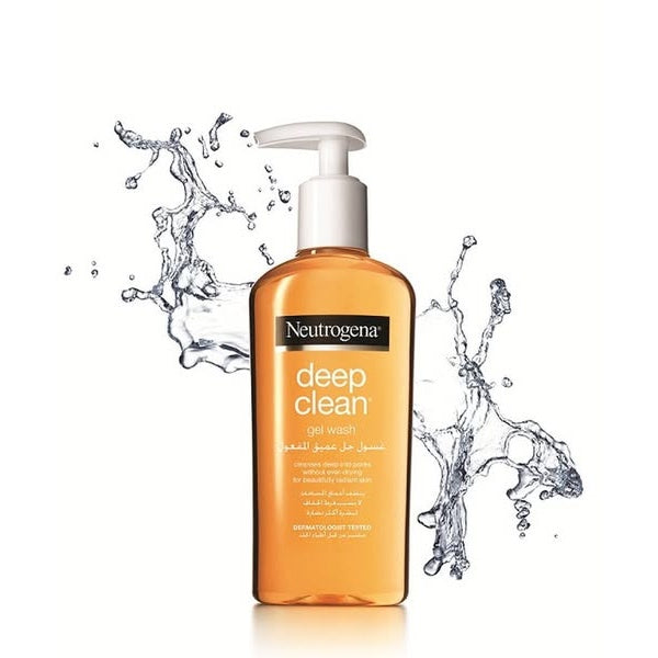 Neutrogena Deep Clean Gel Wash – Oil-Free Daily Facial Cleanser for Oily &amp; Combination Skin (200ml) - GlowLaa.com