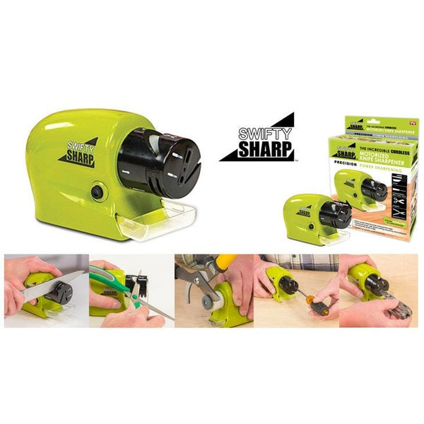 Swifty Sharp Cordless, Knife Blade Sharpener - cell operated big size - GlowLaa.com