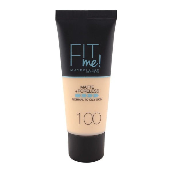Maybeliine Fit Me Matte+Poreless Foundation | Normal to Oily - 100 - GlowLaa.com