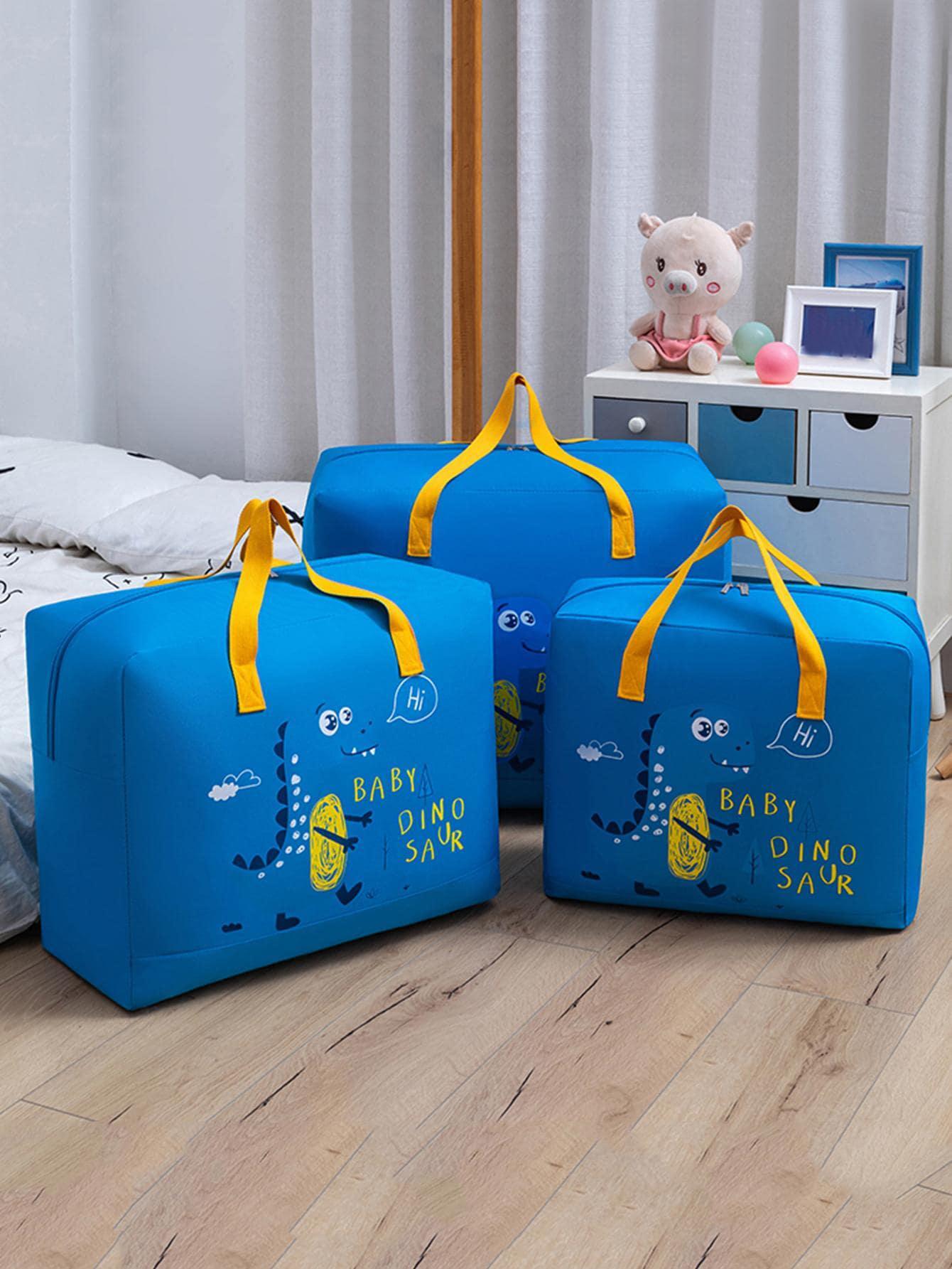 Storage Bags Cartoon Pattern Double Zipper ( random color )