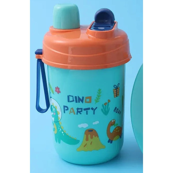 Dino Party Water Bottle for Kids – Cute Dinosaur-Themed Leak-Proof Drink Bottle with Straw Lid | BPA-Free, Durable &amp; Reusable Water Bottle for School, Travel, and Birthday Party Favors - Random Color - GlowLaa.com