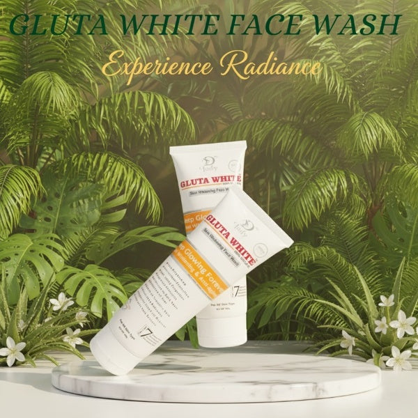 Gluta White 100% Natural Skin Whitening & Anti-Aging Face Wash 100g – Gentle Cleanser For Bright, Smooth & Youthful Skin - GlowLaa.com