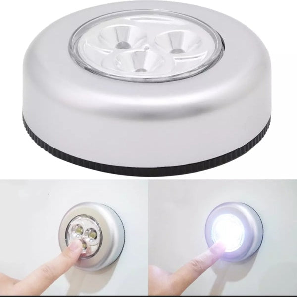 LED Tap Light, Stick on Push Button Touch Lights Battery Powered Lights for Closets, Under Cabinets, Counters, Bright Wireless Night Light Indoor Tap Touch Lamp for Kids - GlowLaa.com