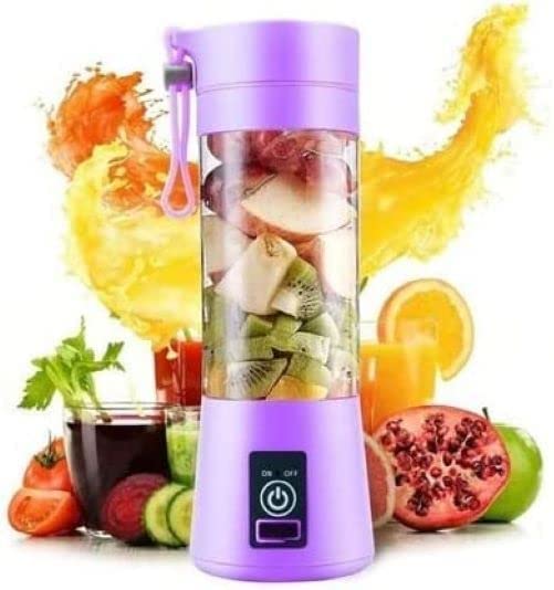 USB Rechargeable Portable Juicer Blender 6-Blade | 380ml Mini Smoothie Maker Cup for Travel, Outdoor & Gym