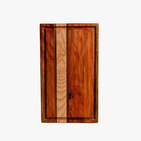 Oak Walnut Neem Stripes Edge-Grain Cutting Board - GlowLaa.com