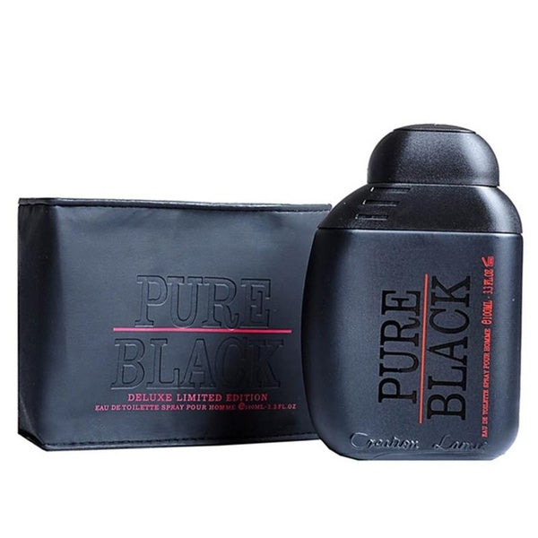 Pack of 1 - Creation Lamis Pure Black Eau de Toilette Spray for Men, Bold and Masculine Fragrance, 3.4 Fluid Ounces – Long-Lasting Scent – Premium Designer-Inspired Cologne - 100ml - GlowLaa.com