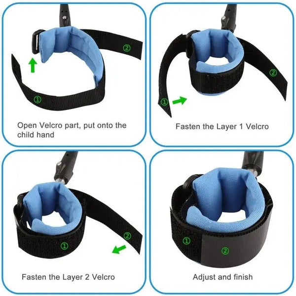 Anti Lost child lock | Anti-Lost Wrist Link - Baby Child Anti Lost Wrist Link Safety Harness Strap Hand belt band for toddlers wristband for kids loss best for umrah and hajj, travelling purpose,safe secure (Random Color) - GlowLaa.com