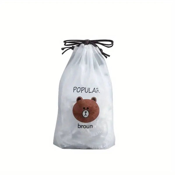 100pcs Disposable Plastic Wrap Covers, Elastic &amp; Tight, Food-Grade Fresh-Keeping, Dust &amp; Insect-Proof, Kitchen Accessories - Disposable Food Wrap