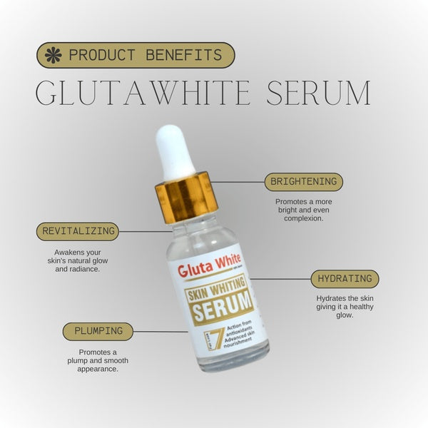 Gluta White Face Glowing Serum | Glutathione-Based Brightening | Hydration & Antioxidant Protection 30 Ml - GlowLaa.com