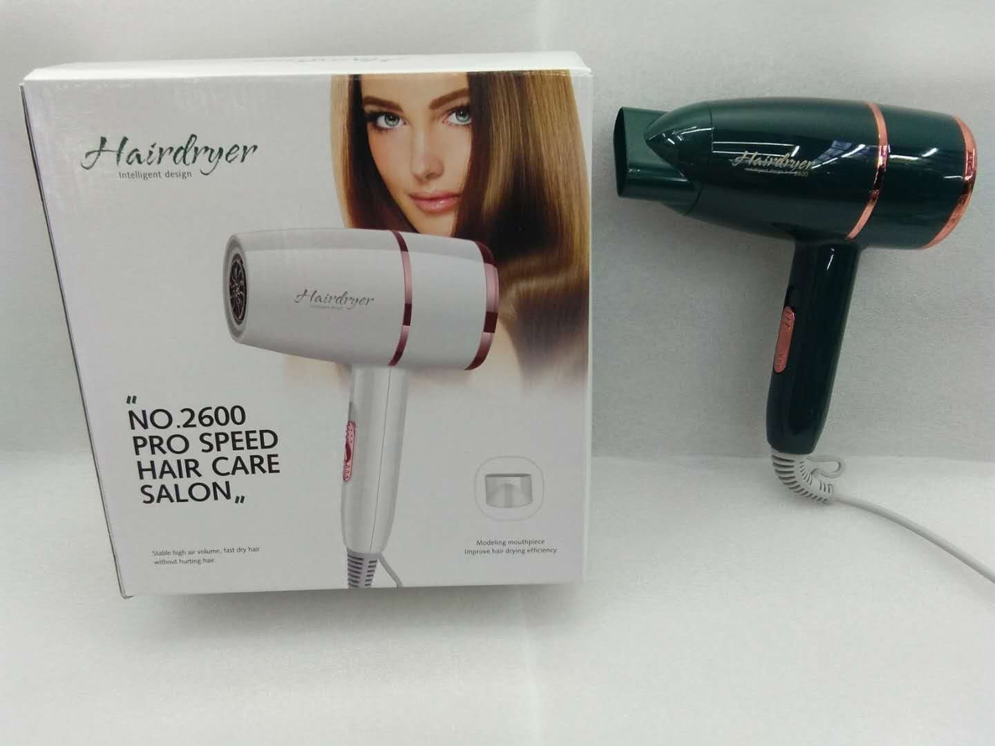 Professional Hair Dryer High Power Styling Tools Blow Dryer Hot &amp; Cool EU Plug (No 2600) Pro Speed Hair Care (Random Color)