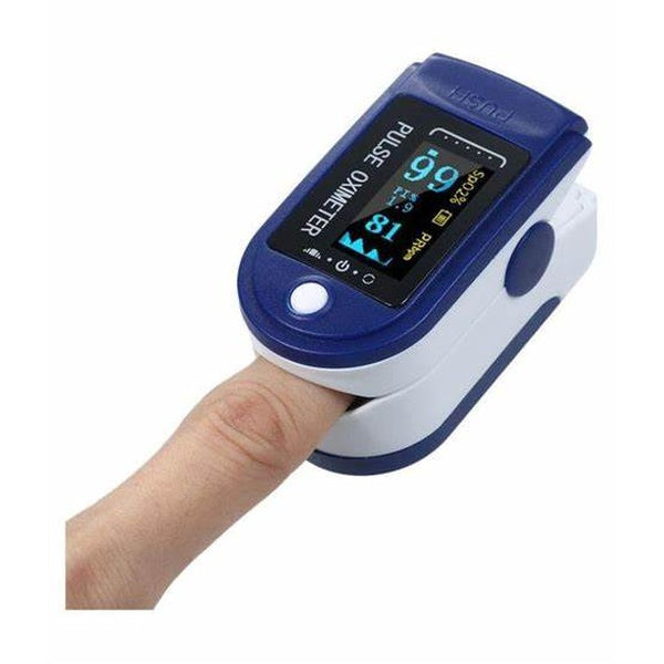 Pulse Oximeter Fingertip Monit Blood Oxygen Saturation (SpO2) and Pulse Rate Monitors- Portable Single Color LED Display [Battery Included] - GlowLaa.com