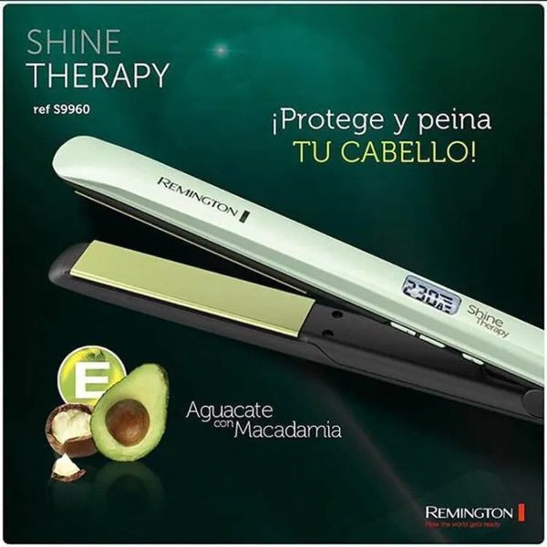 Remington hair straightener Shine Therapy Hair Straightener Flat Iron Floating Ceramic LCD Straightening Irons - GlowLaa.com