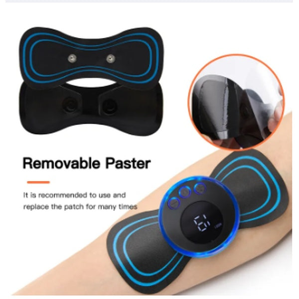 Mini Body Massager Pulse Neck Pain Relief EMS Butterfly Body Massager Men &amp; Women - GlowLaa.com