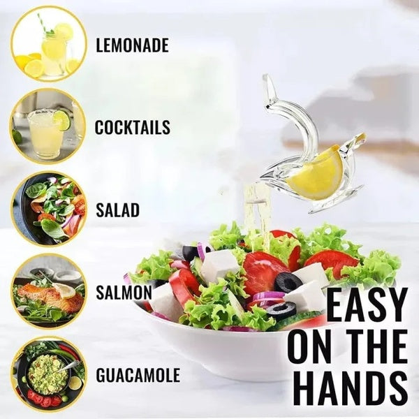 Manual Lemon Clip Portable Clear Fruit Juicer Bird Lemon Slice Squeezer Home Kitchen Bar Hand Gadget - GlowLaa.com