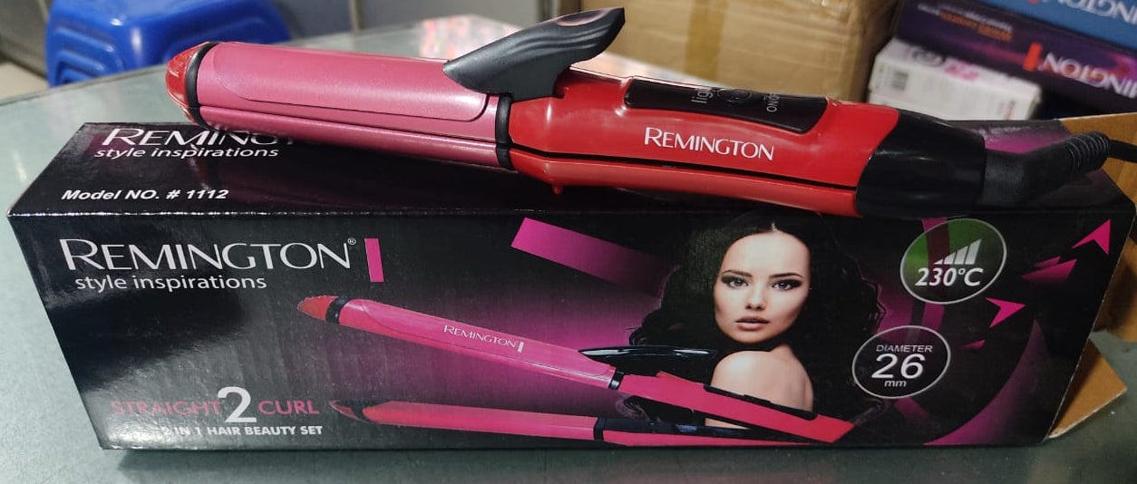 Remington 2 in 1 Hair Straightener + Curler: Versatile Styling Tool for Straightening and Curling Hair