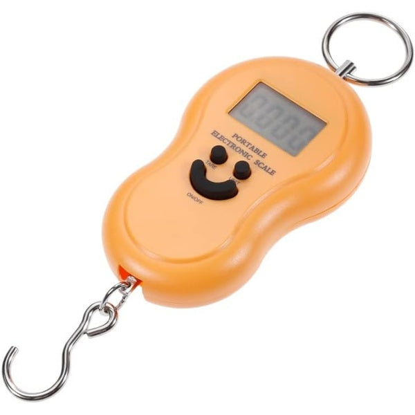 Utility Luggage Scale 50Kg Mini Digital Scale for Fishing Luggage Travel Weighting Kitchen Steelyard Hanging Electronic Hook Scale Weighing(random color)