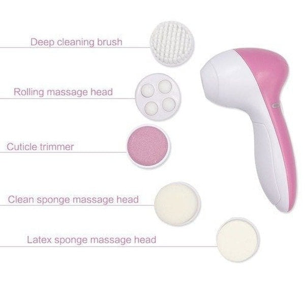 7 in 1 Facial Electric Cleanser and Massager, Face Massager Machine, Skin Electric Cleanser, Scrub Beauty Device Scrubber, Beauty Care Brush for Removing Blackhead Exfoliating and Massaging, Beauty Tool Device