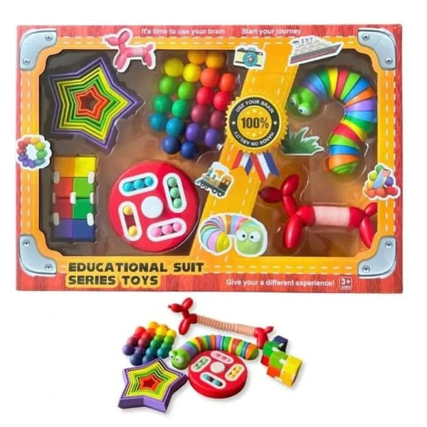 Educational Suit Series: All-in-One Magnetic Building Blocks, Sensory Fidget &amp; STEM Learning Toy Set for Kids | Develops Creativity, Fine Motor Skills &amp; Problem-Solving (Ages 3+) - GlowLaa.com