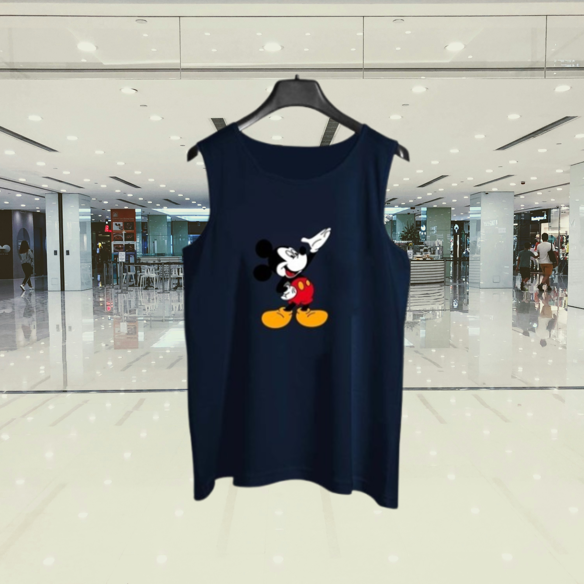 Mickey Mouse Sando tank top for Men Workout Tank top gym shirts for men | Sleeve-Less Shirt - M