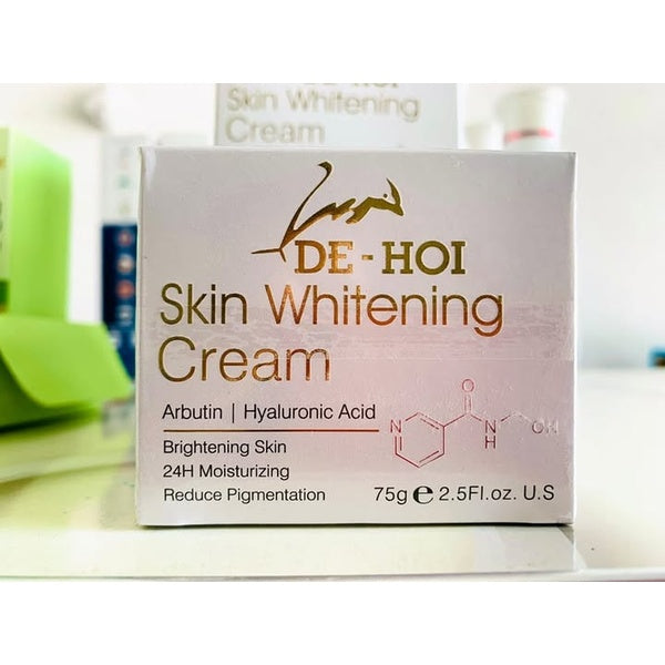 DE HOI Skin Whitening Cream – Brightening &amp; Moisturizing Face and Body Cream for Dark Skin - 75 gram - GlowLaa.com