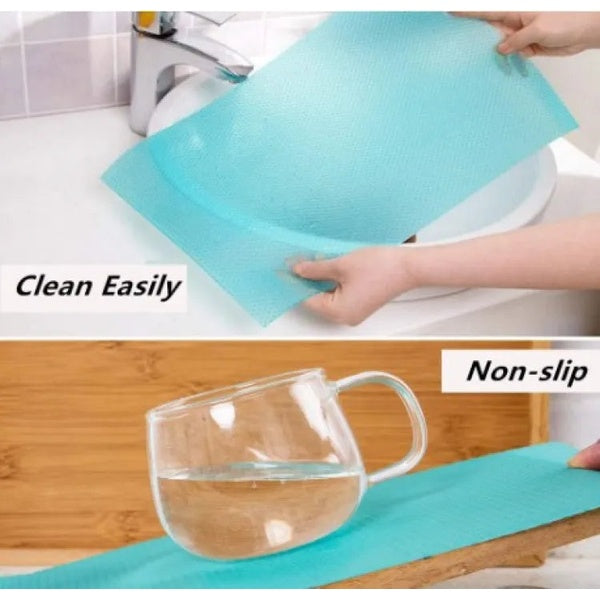Refrigerator Mats Shelf Liners, Plastic Refrigerator Liners Washable Can Be Cut Waterproof Refrigerator Pads Fridge Mats Drawer Table Placemats (Multi Colors) - GlowLaa.com