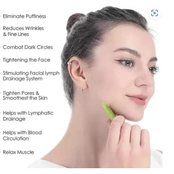 Flawless Jade Roller With Stone (marble) | Facial Roller Manual Massage For Women - GlowLaa.com