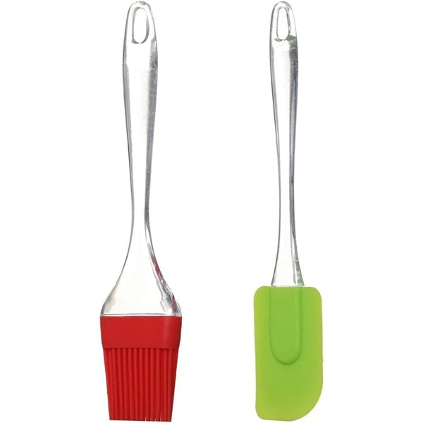 Silicon brush kit and Spatula Dishes Baking Mix Set Pastry Tools  (random color ) - GlowLaa.com