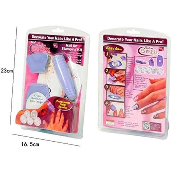 Salon Express Nail Art Stamping Kit - GlowLaa.com