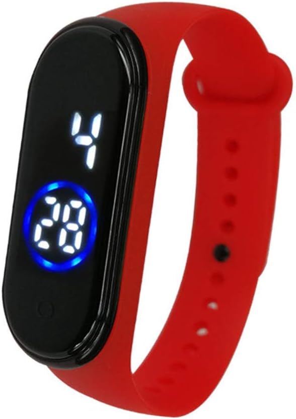 Digital Wrist Band Fashion Rubber LED Cell Operated Sports Unisex Watch Waterproof Men's Watch Women (without box) - Black