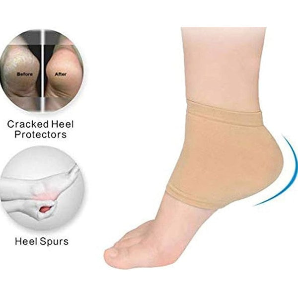 Moisturizing Silicone Gel Heel Socks – Metatarsal Sleeve Cushions for Runners, Bone Spur & Foot Pain Relief (1 Pair) - GlowLaa.com