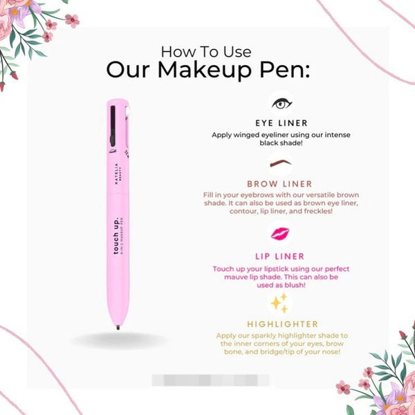4-in-1 Makeup Pen (Eye Liner, Brow Liner, Lip Liner, &amp; Highlighter)Touch Up