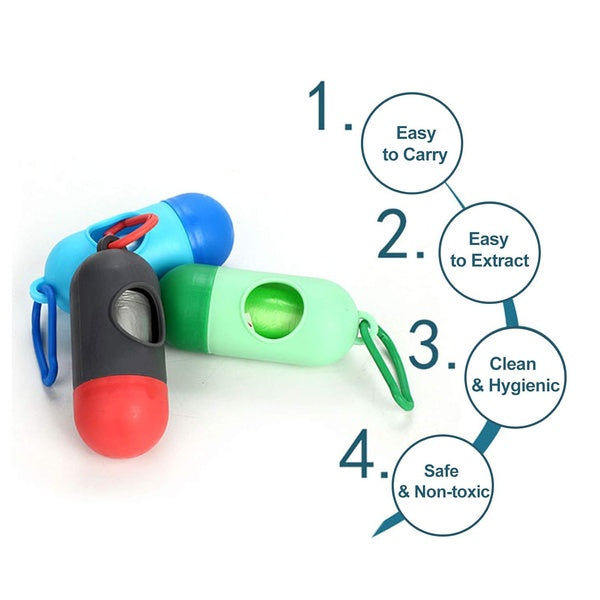 Disposable Baby Diapers Bag Box Kit  - With Dispenser Lead Clip (Random Color) - GlowLaa.com