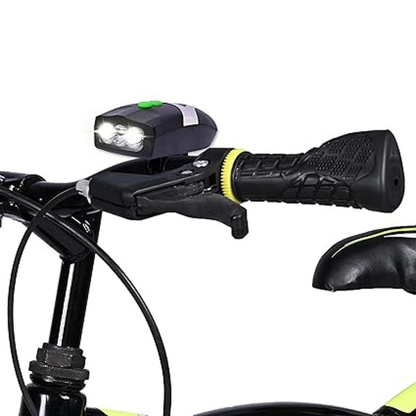 3 LED Bicycle Front Head light &amp; bell siren alarm hooter / cycle light generic