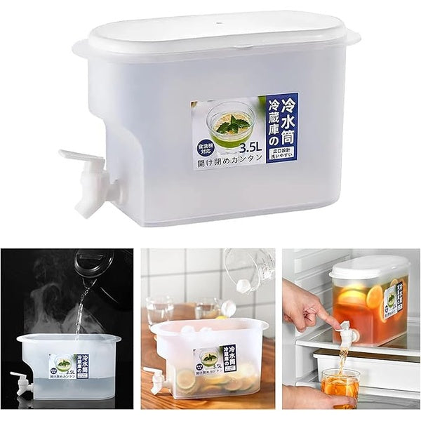 1.5 Litre Cold Kettle with Tap Fridge and Chilled Drink Jug Dispenser