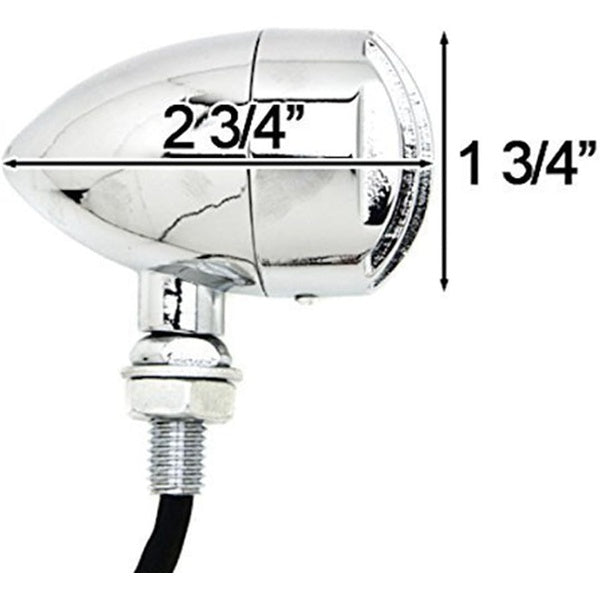 4 pcs 12V Universal Motorcycle Grill Turn Signal Lights – Amber LED, Chrome Body, Compatible with Honda, Yamaha, Kawasaki, Sportster 1200, and More.