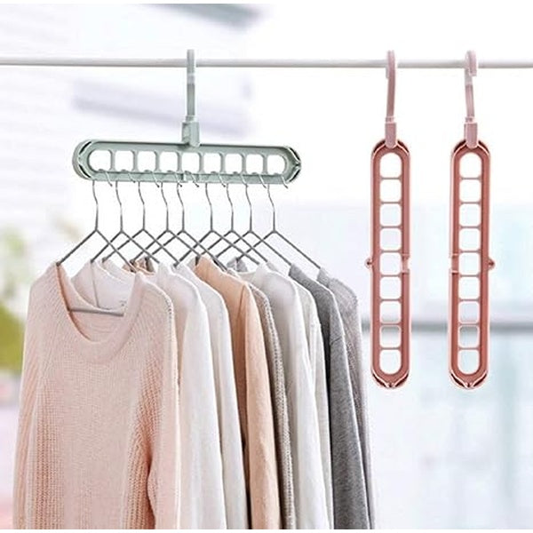 Magic Hanger Multipurpose 9 Hole Space Saving Closet Organizer – Multicolor - GlowLaa.com