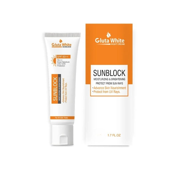 Gluta White Sunblock – Whitening & UV Protection Sunscreen For All Skin Types - GlowLaa.com