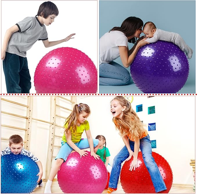700G Ball, ,55Cm Exercise Ball Large Spikes Tactile Sensory Massage Withrout Pump (Random Color)