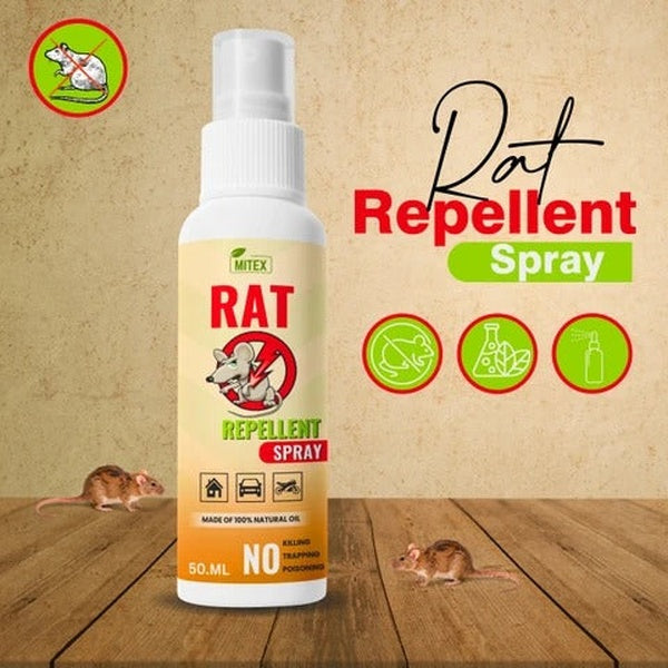 Rat Repellent Spray – Protects Car Wires & Engine, Home & Office Use, Long-Lasting (50ml) - GlowLaa.com