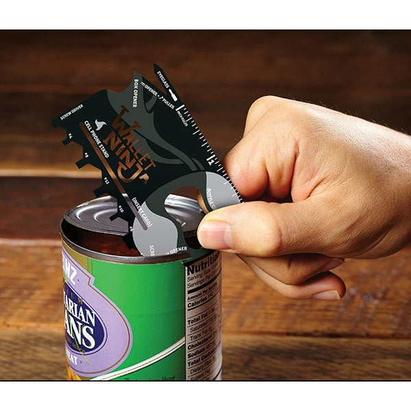 Ninja Wallet 18 in 1 Multifunction Survival Tool Outdoor Screwdriver, Bottle Opener, cell phone stand Stainless Steel (random color) - GlowLaa.com