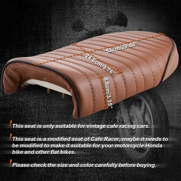 High-Quality Cafe Racer Bike Seat with Complete Fitting | Compatible with CD for  70, 125 Bikes - GlowLaa.com