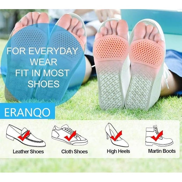 Silicone Gel Half Toe Heel Sleeve | Forefoot Insole Shoes Pain Relief Pads for Men and Women - Pack of 5 - GlowLaa.com