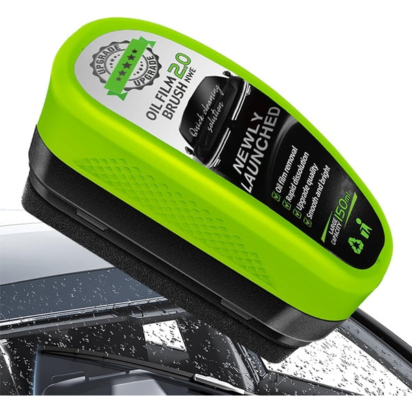 1Pc Oil Film Brush 2.0, Clear Vision Glass Cleaner, Clearview Shield Clear Vision Windshield Cleaner, Car Windows (With extra liquid)