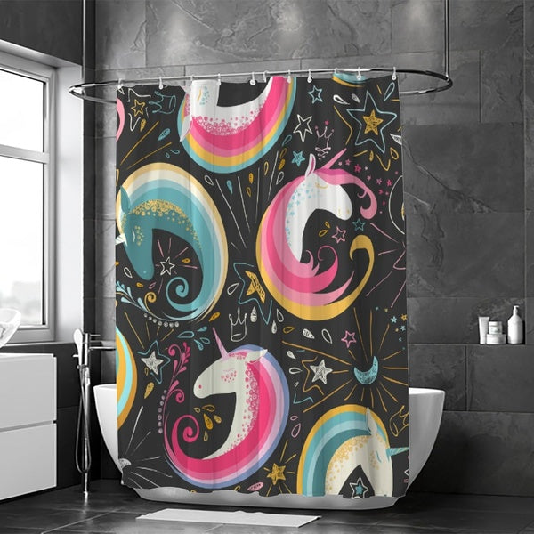 Bathroom Shower Curtain ,Modern Waterproof with 12 Hooks(random ) - GlowLaa.com