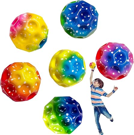 1 Pc of Super High Bouncing Colorful Space Moon Ball (random color) - Design 1